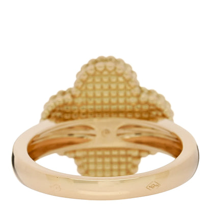 Van Cleef & Arpels 18K Yellow Gold Diamond Black Onyx Vintage Alhambra Ring 52 6 4 of 6