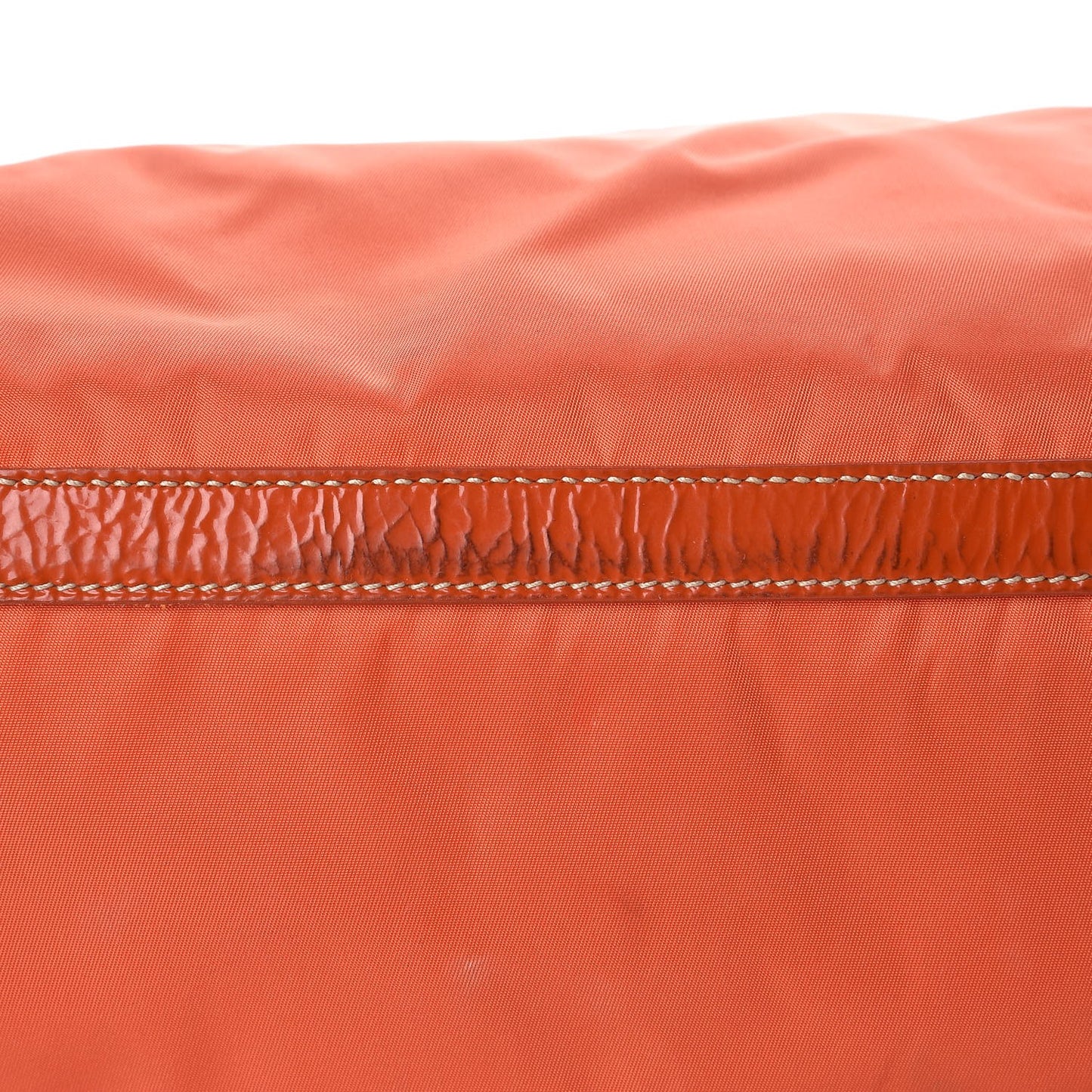 Tessuto Nylon Chain Shoulder Bag Orange