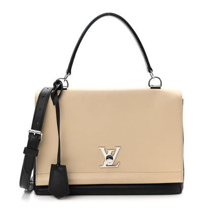 Louis Vuitton Soft Calfskin Lockme II Top Handle Vanille Black 1 of 16