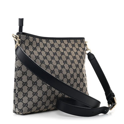 Gucci GG Supreme Monogram Web Flat Messenger Bag Navy 3 of 11
