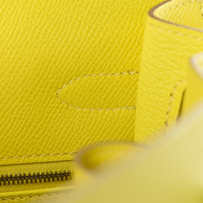 Hermes Epsom Kelly Sellier 32 Lime 13 of 39