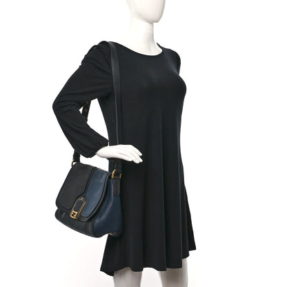 Fendi Vitello Dolce Marmol Anna Shoulder Bag Black 2 of 9