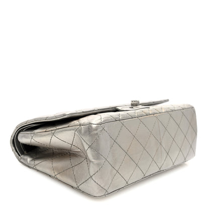 Chanel Metallic Aged Calfskin Quilted 2.55 Reissue 226 Flap Silver 4 of 10