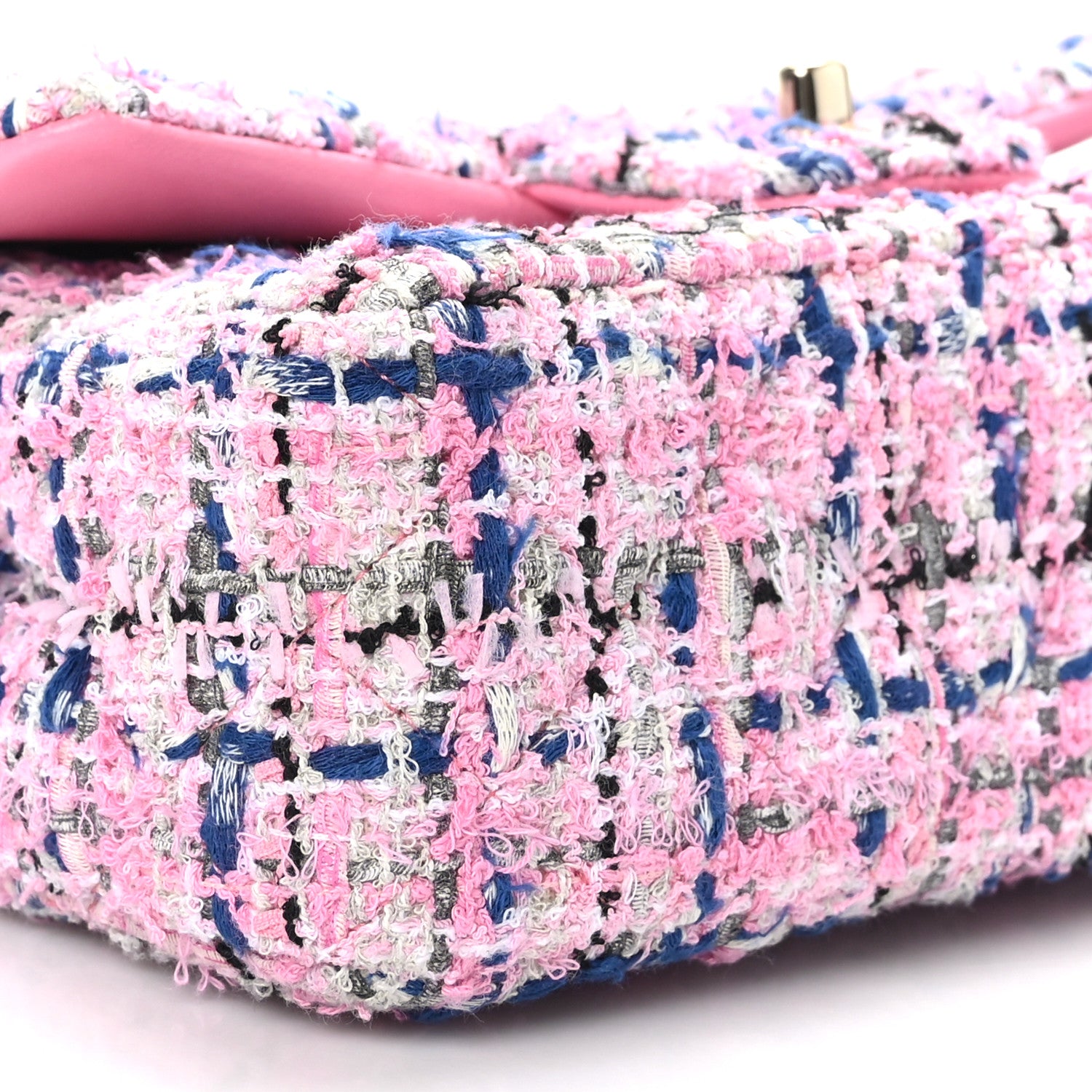 Chanel Tweed Quilted Mini Rectangular Flap Pink Multicolor 9 of 10