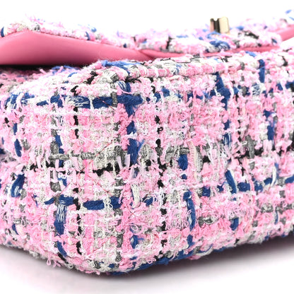 Chanel Tweed Quilted Mini Rectangular Flap Pink Multicolor 9 of 10