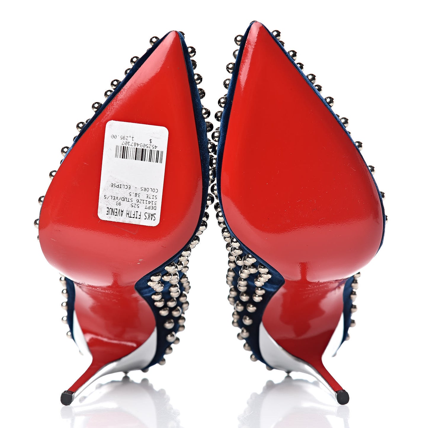 Velvet Specchio Billy 120 Spike Pumps 38.5 Silver Eclipse
