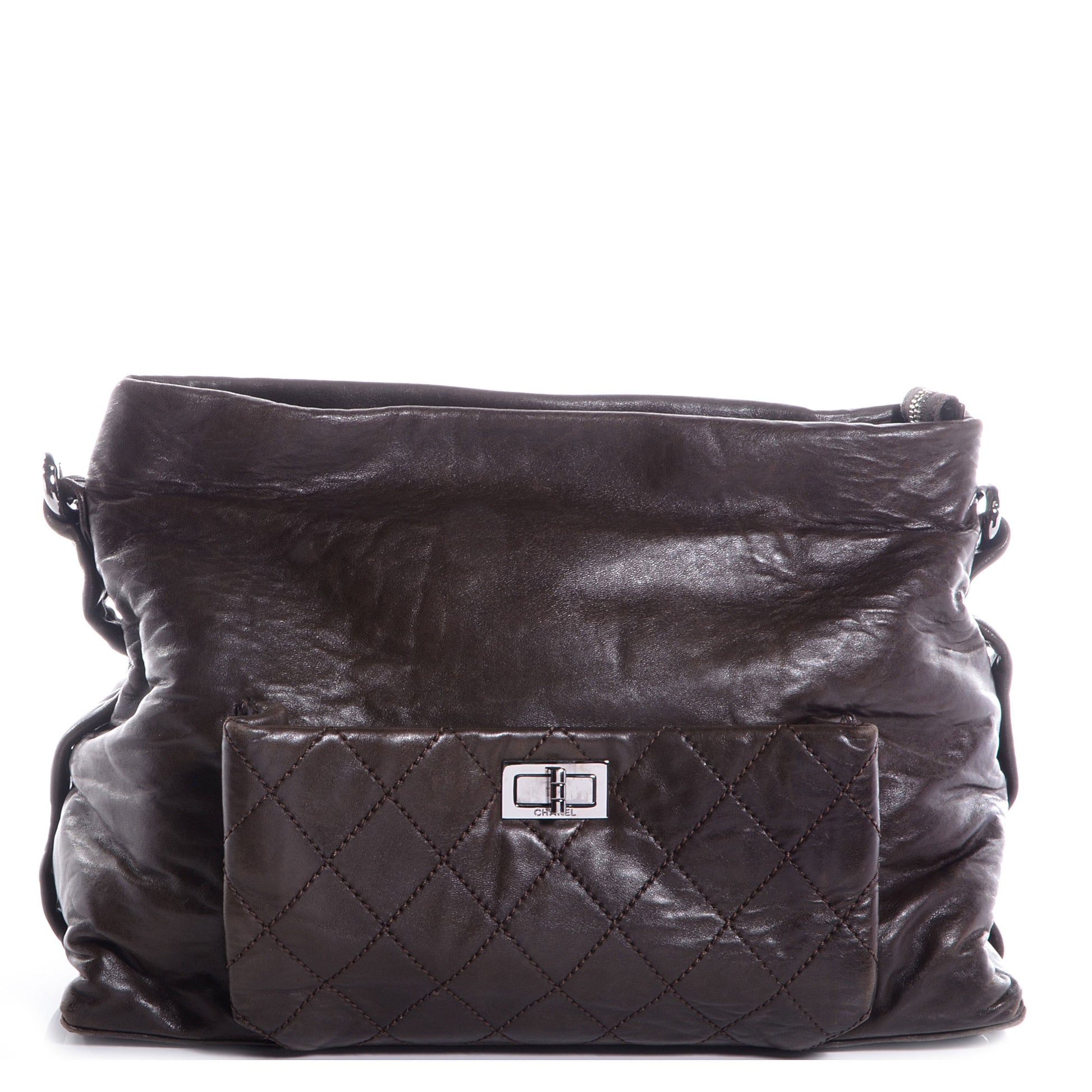 Chanel Quilted Lambskin 8 Knots Hobo Brown 1 of 7