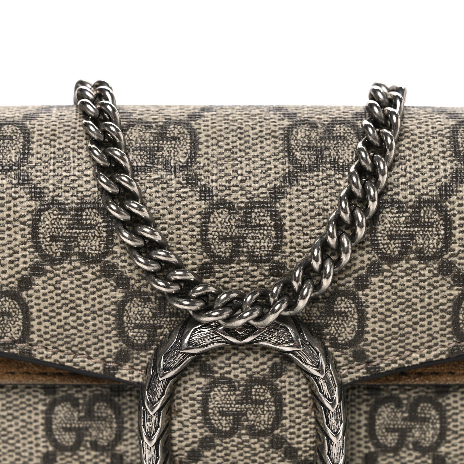 Gucci GG Supreme Monogram Super Mini Dionysus Shoulder Bag Taupe 7 of 9