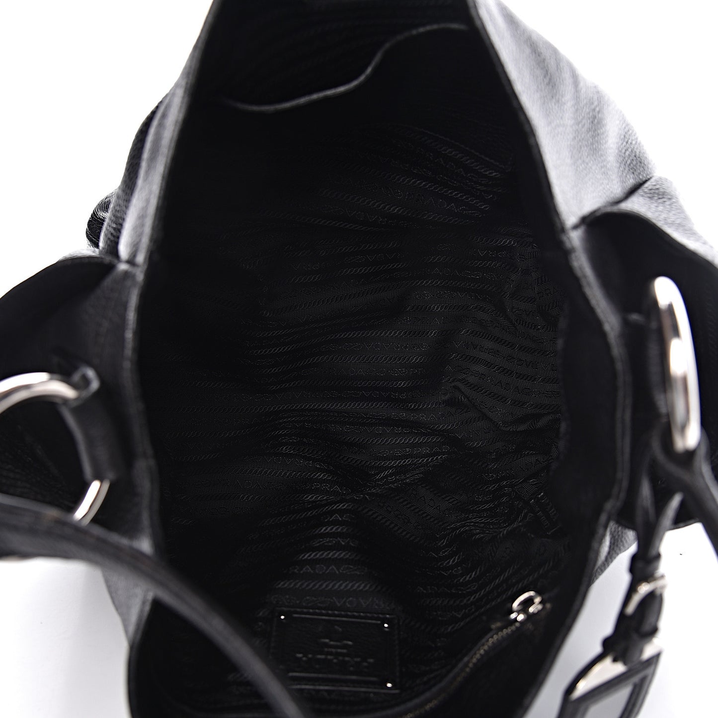 Vitello Daino Side Pocket Hobo Black