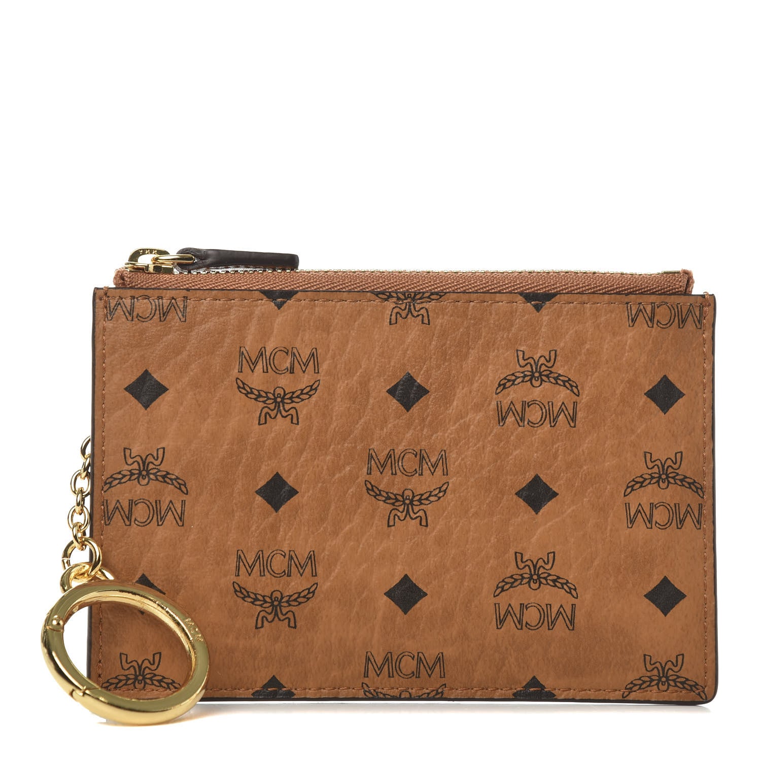 MCM Visetos Key Pouch Cognac 1 of 6