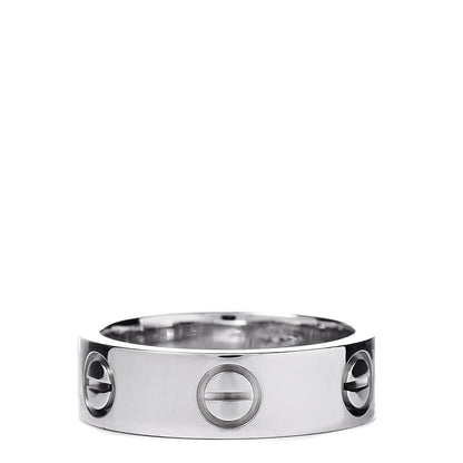 Cartier 18K White Gold 5.5mm LOVE Ring 51 5.75 3 of 4