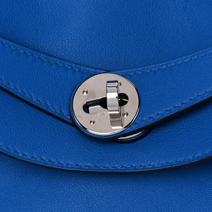 Hermes Swift Epsom Lindy 30 Tressage De Cuir Bleu Zellige Bleu Encre Rouge 10 of 16