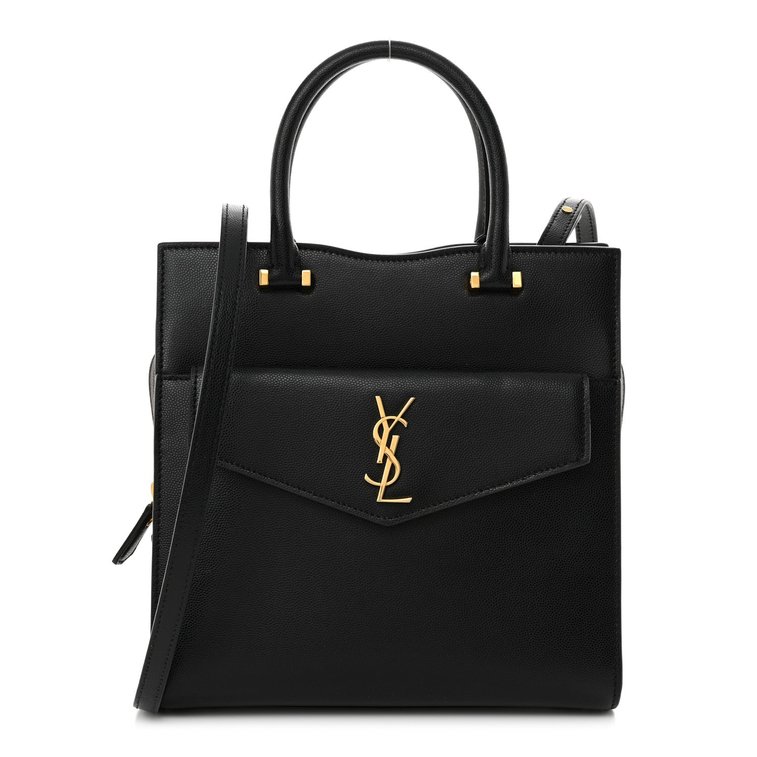 Saint Laurent Grain De Poudre Small Uptown Tote Black 1 of 13