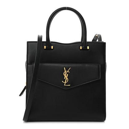 Saint Laurent Grain De Poudre Small Uptown Tote Black 1 of 13