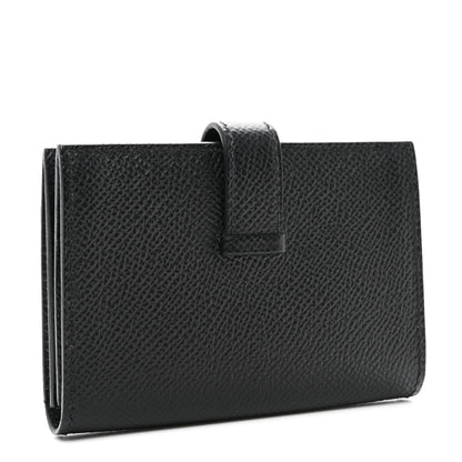 Hermes Epsom Monochrome Bearn Card Holder Wallet Black 3 of 8