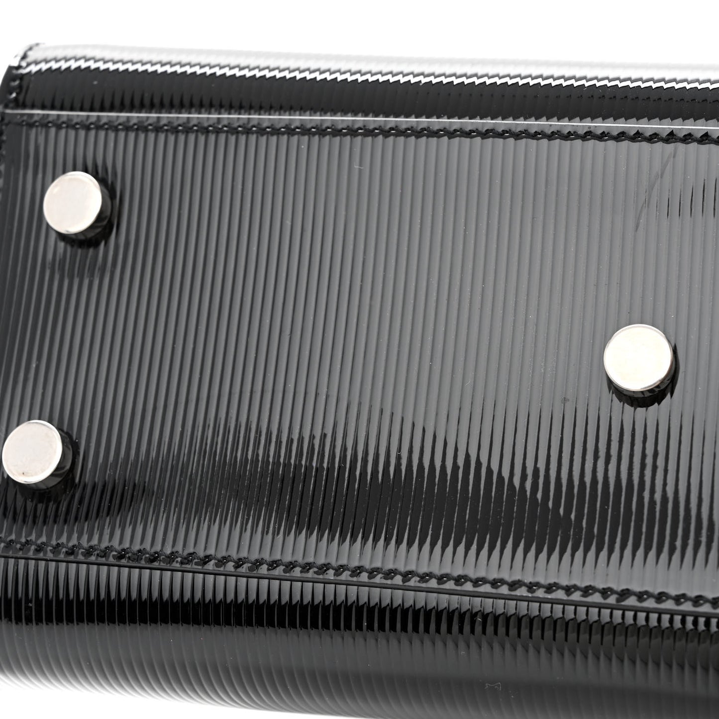 Ribbed Patent Calfskin Baby Sac De Jour Black