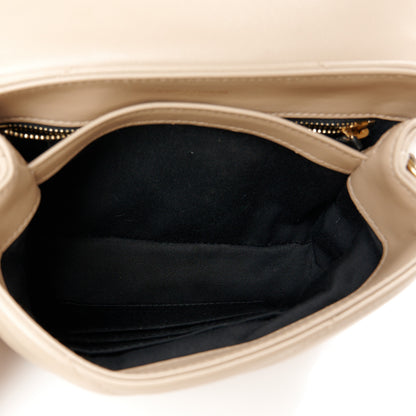 Saint Laurent Calfskin Y Quilted Monogram Toy Loulou Crossbody Bag Dark Beige 5 of 11