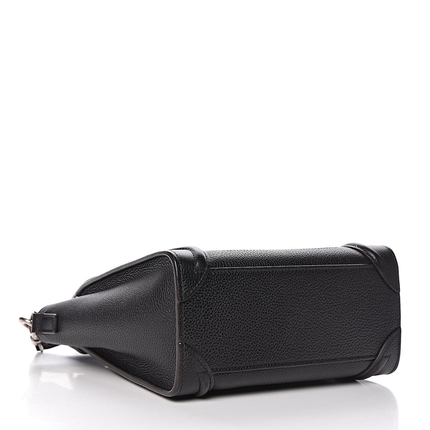 Drummed Calfskin Nano Luggage Black