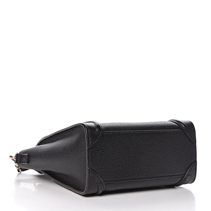 Celine Drummed Calfskin Nano Luggage Black 4 of 10