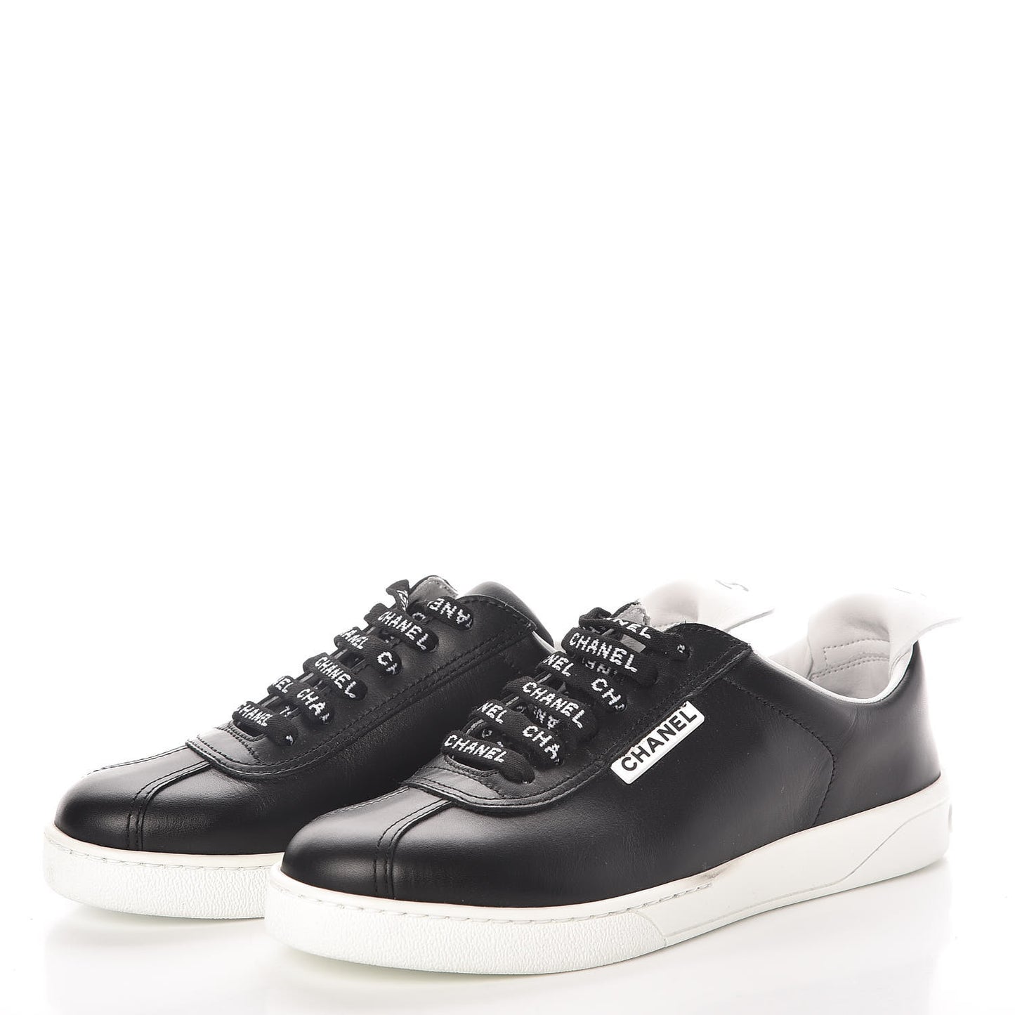 Calfskin CC Womens Sneakers 36 Black