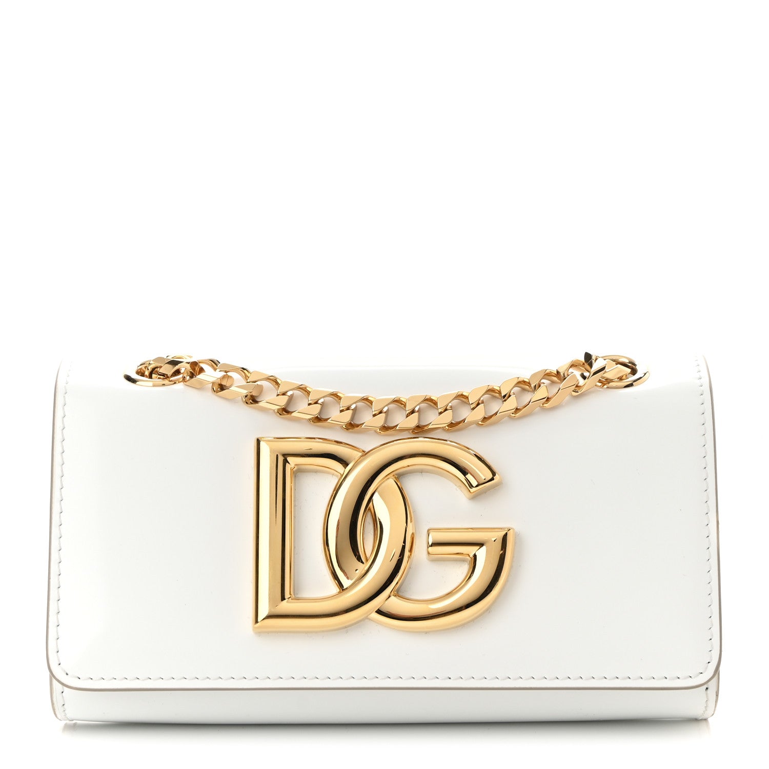 Dolce & Gabbana Patent DG Girls Phone Shoulder Bag Blanco 2 of 10