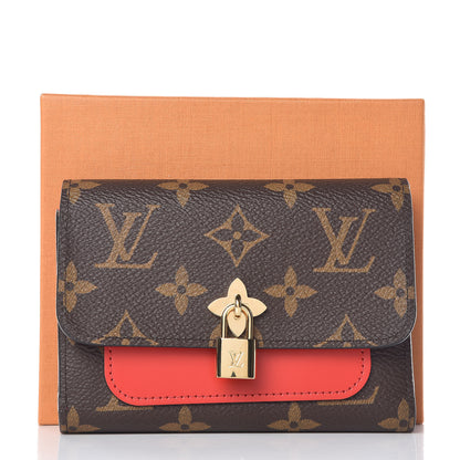 Louis Vuitton Monogram Flower Lock Compact Wallet Coquelicot 7 of 7