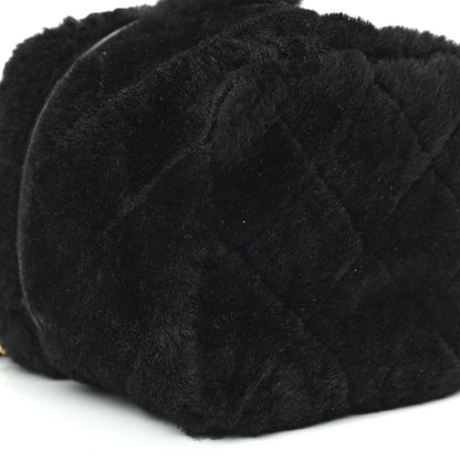 Chanel Shearling Lambskin Quilted Small Vanity Case Black 7 of 8