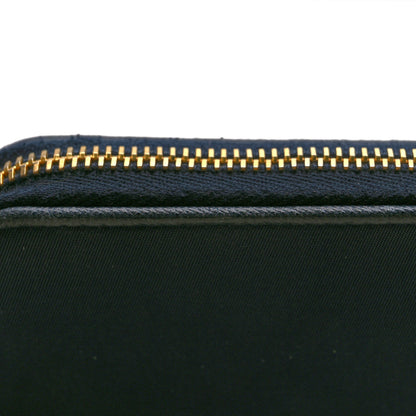 Prada Tessuto Nylon Metal Zip Around Wallet Bleu 11 of 12