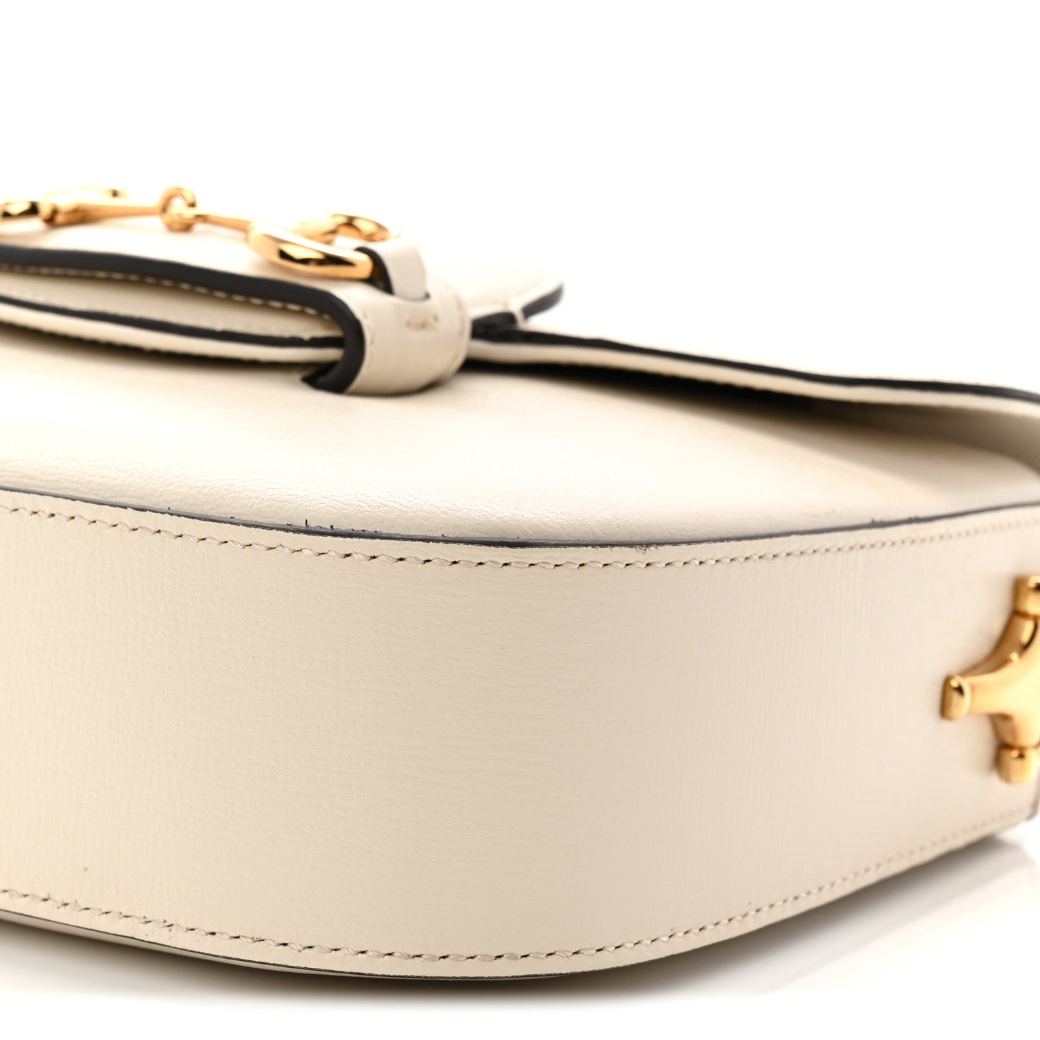 Gucci Azalea Calfskin Web Mini Horsebit 1955 Shoulder Bag Mystic White 19 of 19
