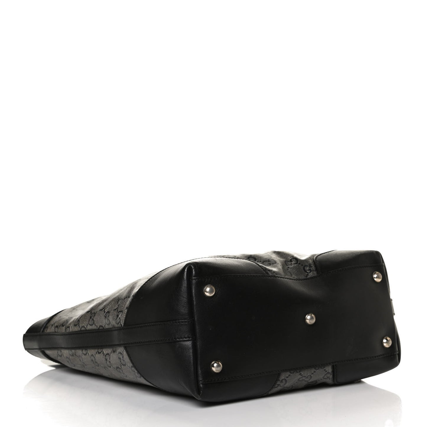 Crystal Monogram Bucket Tote Black