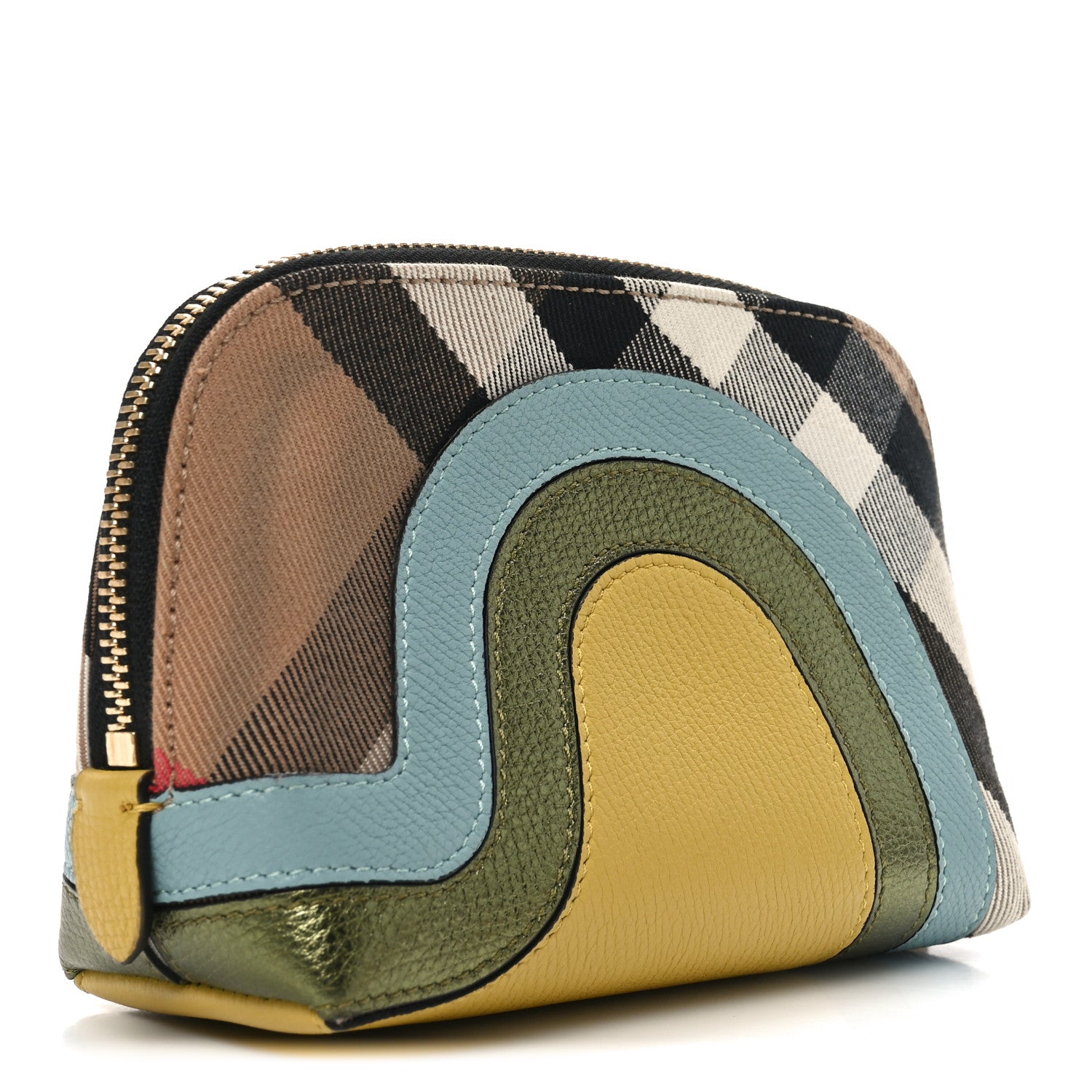Burberry House Check Pop Elements Small Beauty Cosmetic Pouch Pale Opal 3 of 10