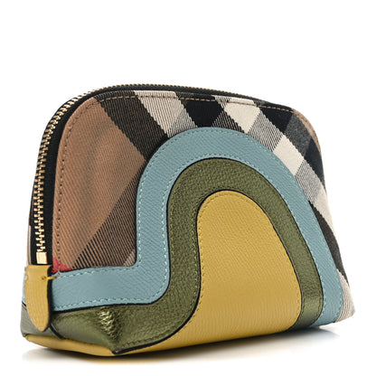 Burberry House Check Pop Elements Small Beauty Cosmetic Pouch Pale Opal 3 of 10