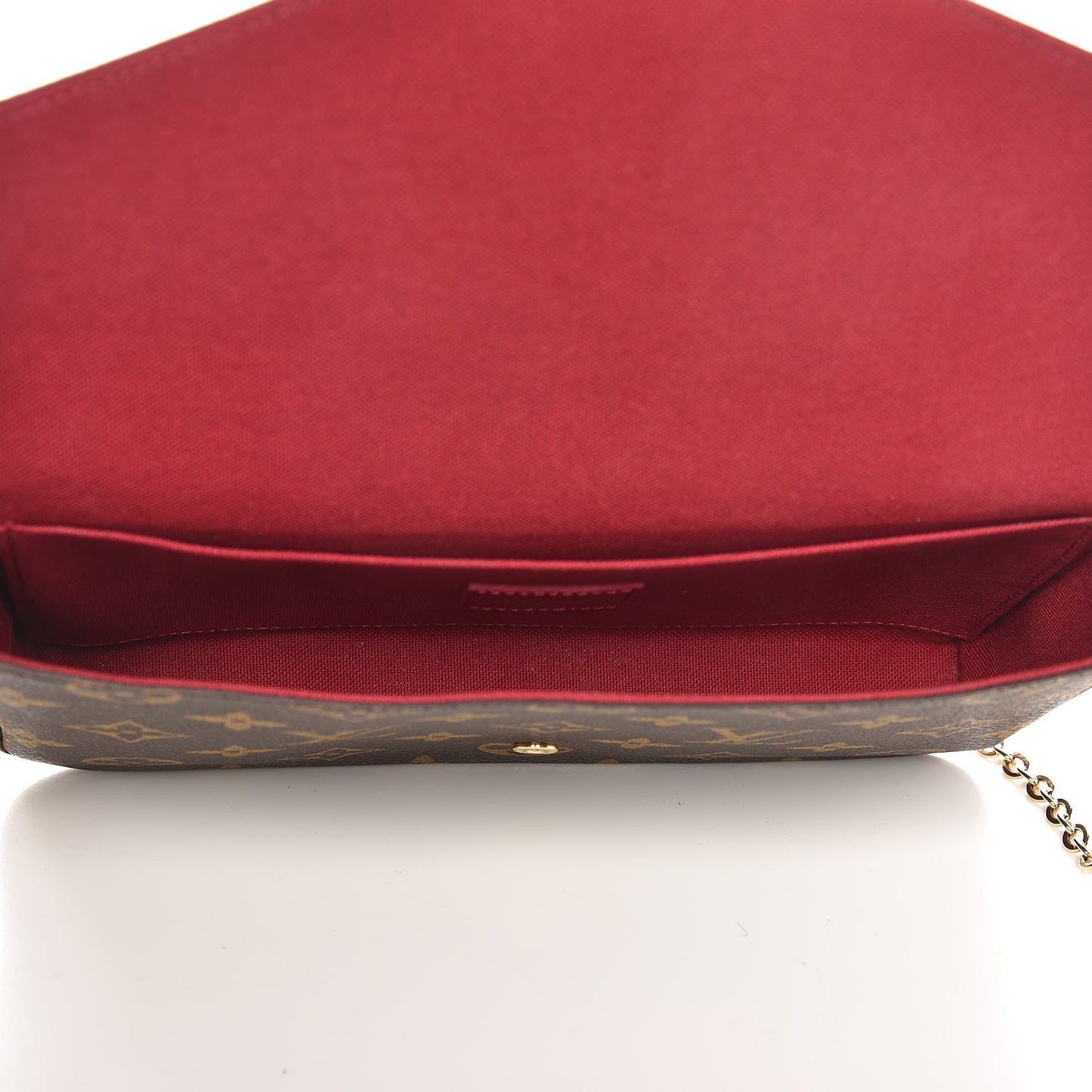 Monogram Pochette Felicie Chain Wallet Fuchsia