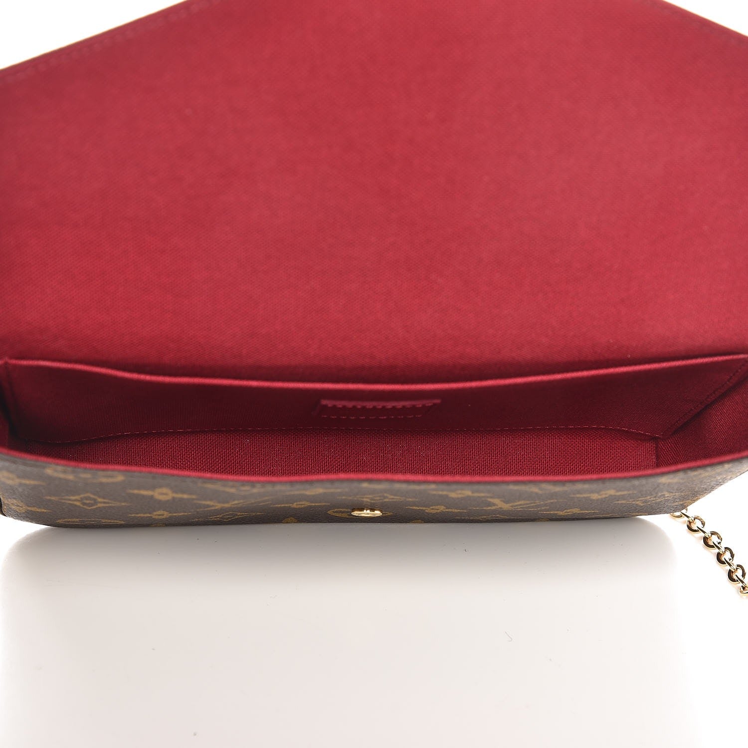 Louis Vuitton Monogram Pochette Felicie Chain Wallet Fuchsia 5 of 11