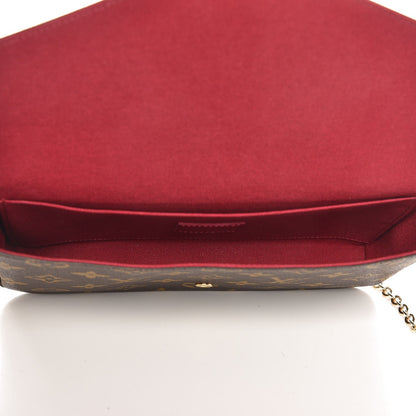 Louis Vuitton Monogram Pochette Felicie Chain Wallet Fuchsia 5 of 11