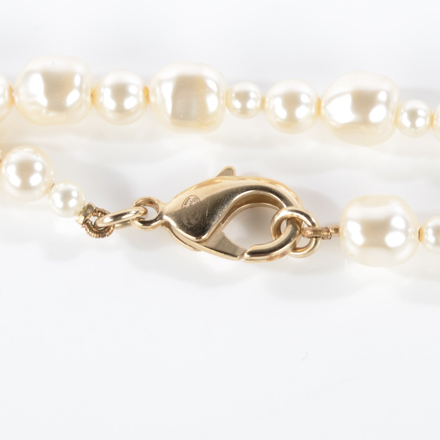 Chanel Irregular Pearl CC Long Necklace Light Gold 4 of 6