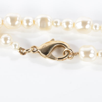Chanel Irregular Pearl CC Long Necklace Light Gold 4 of 6