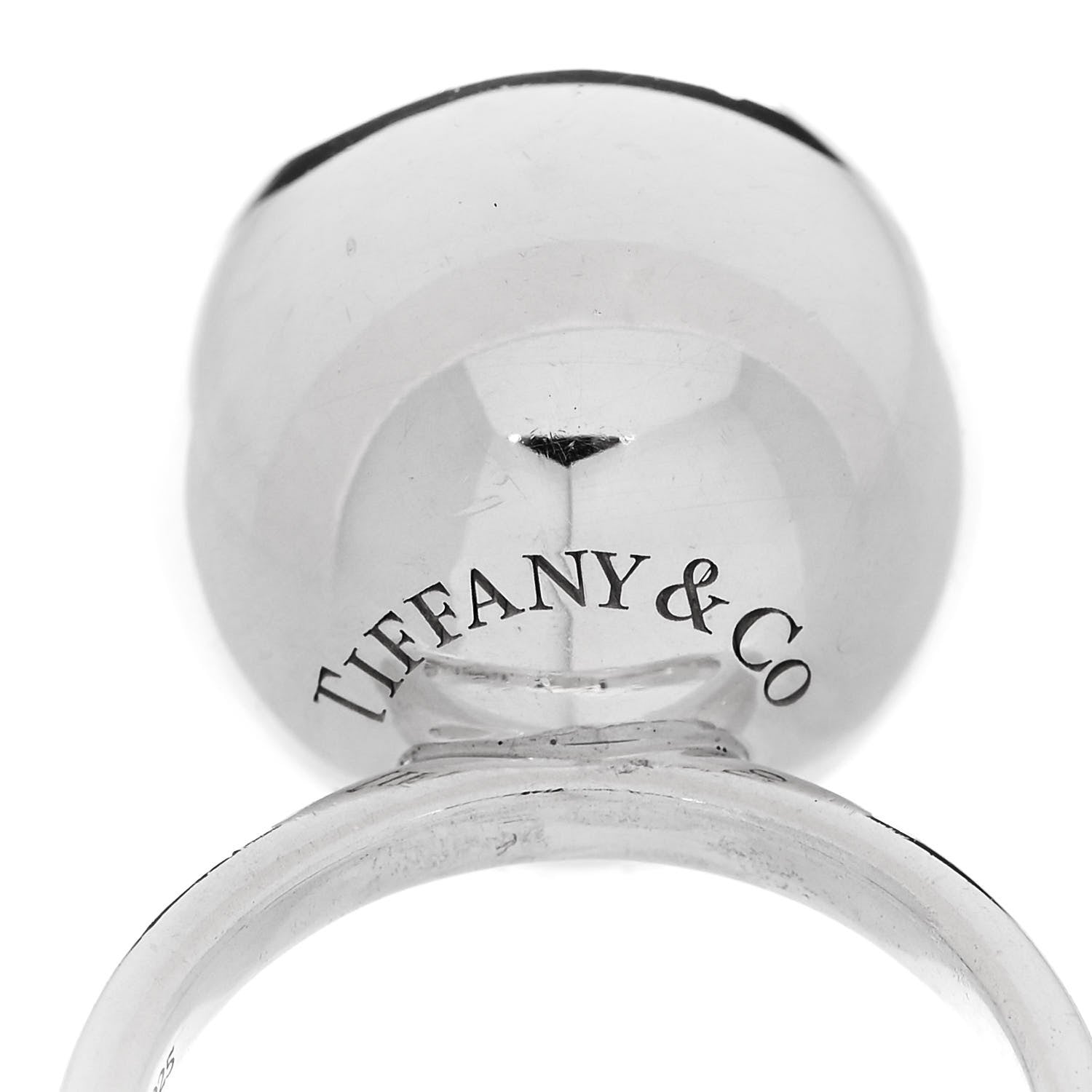 Tiffany Sterling Silver 15.75mm Hardwear Ball Ring 48 4.5 6 of 7