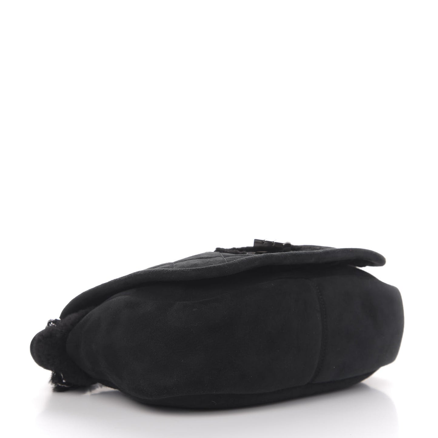 Shearling Quilted Mademoiselle Flap Black