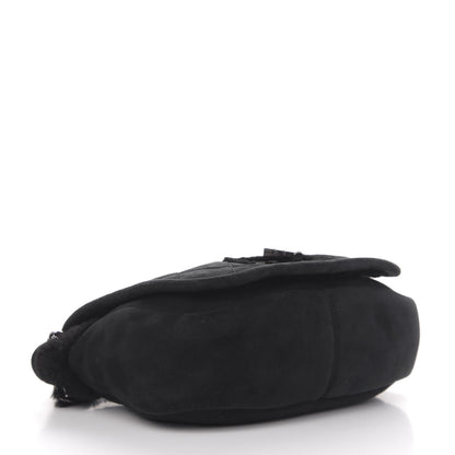 Chanel Shearling Quilted Mademoiselle Flap Black 4 of 10