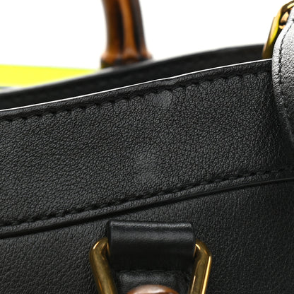 Gucci Calfskin Medium Diana Tote Bag Black Yellow Fluo 11 of 14