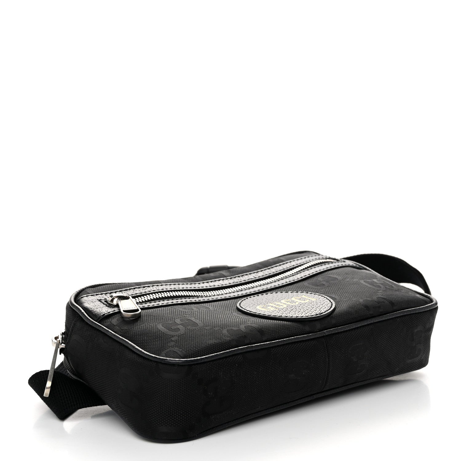 Gucci Econyl Nylon Monogram Off The Grid Belt Bag Black 4 of 11