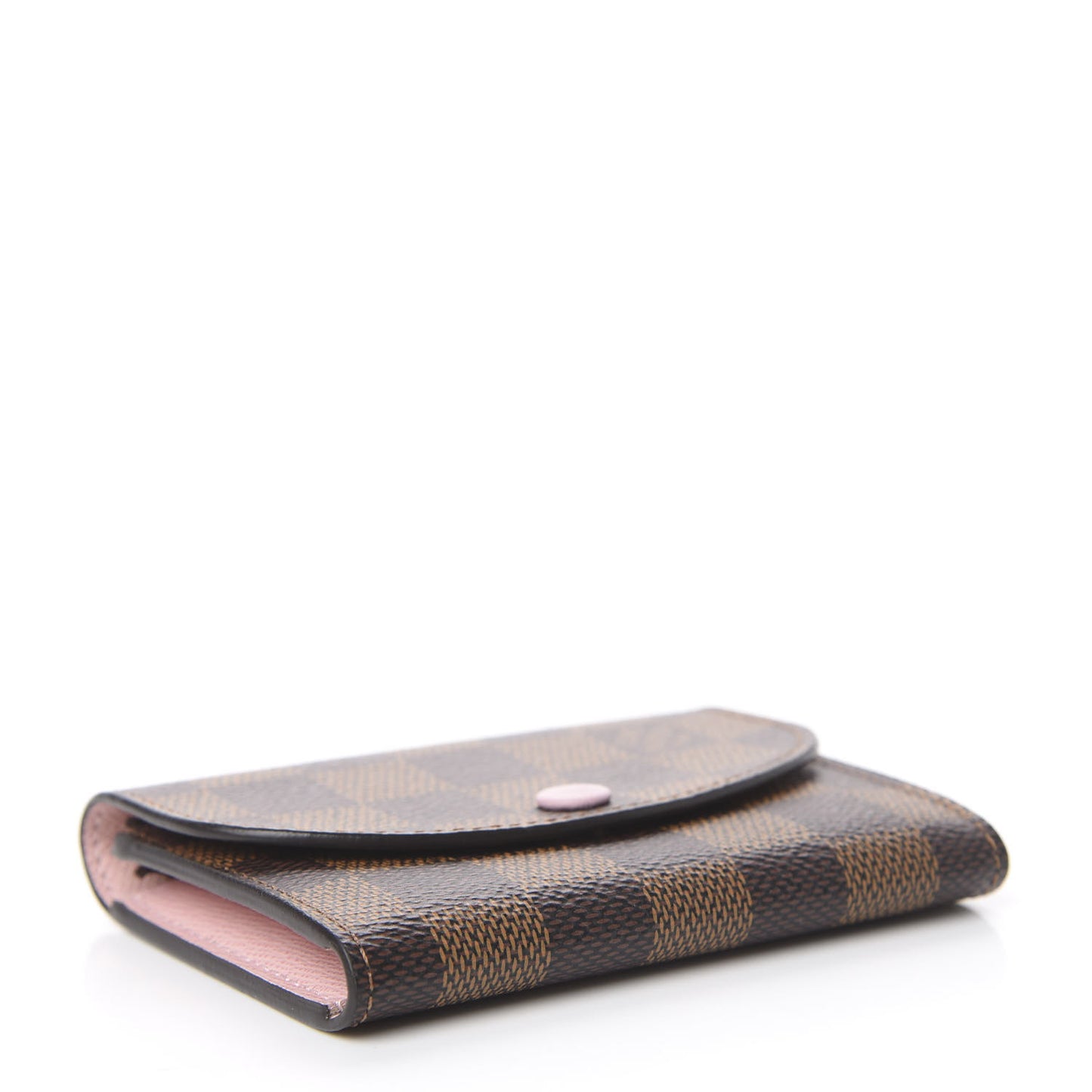 Damier Ebene Rosalie Coin Purse Rose Ballerine