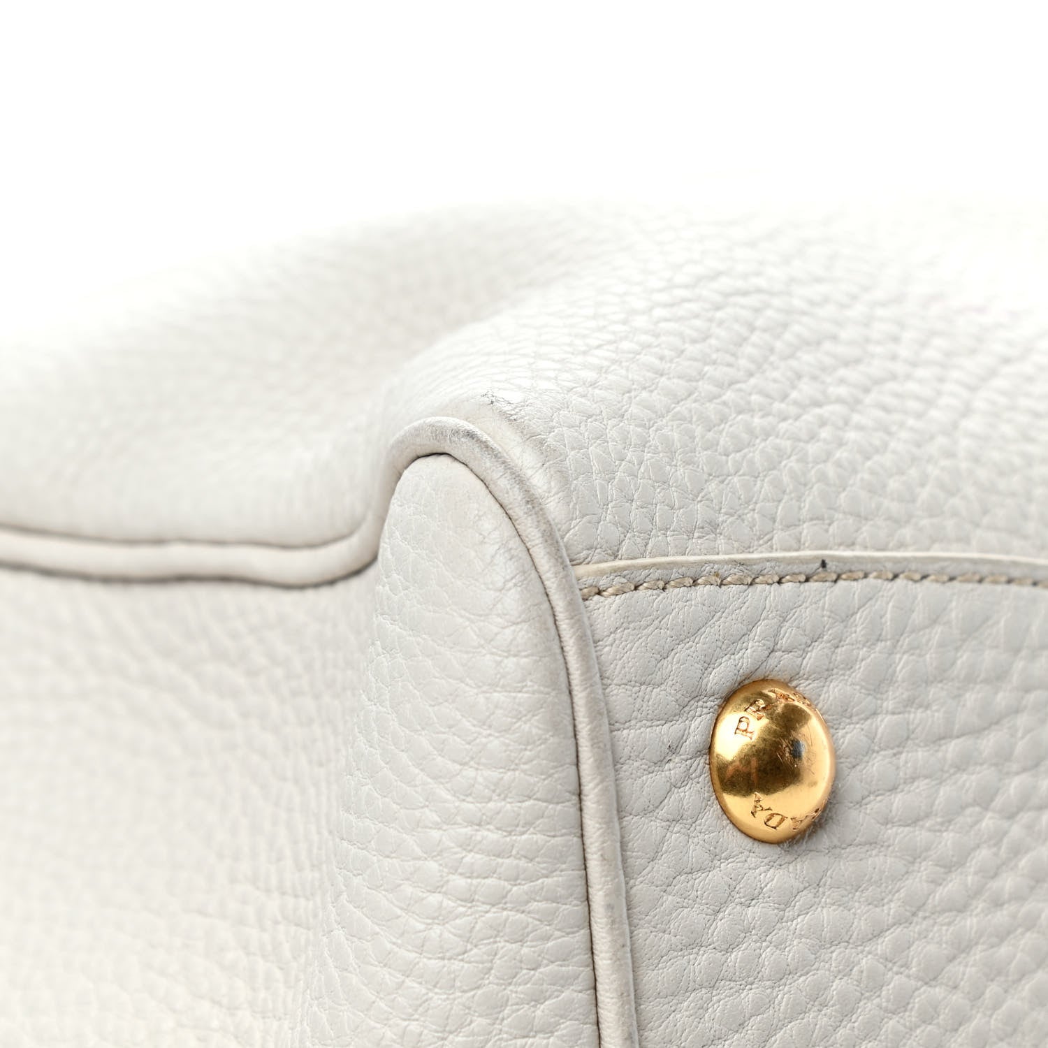 Prada Vitello Daino Bowler Talco 6 of 7