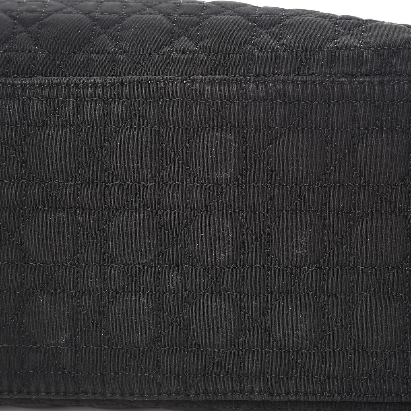 Nylon Cannage Medium Lady Dior Black