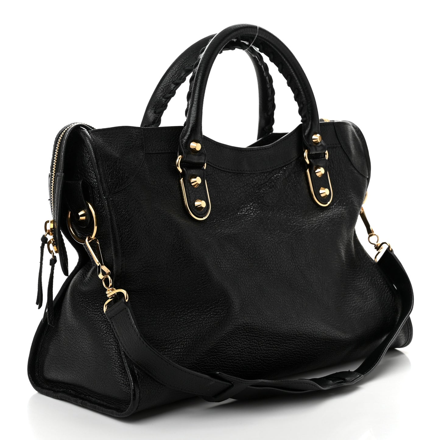 Chevre Gold Metallic Edge Hardware City Black