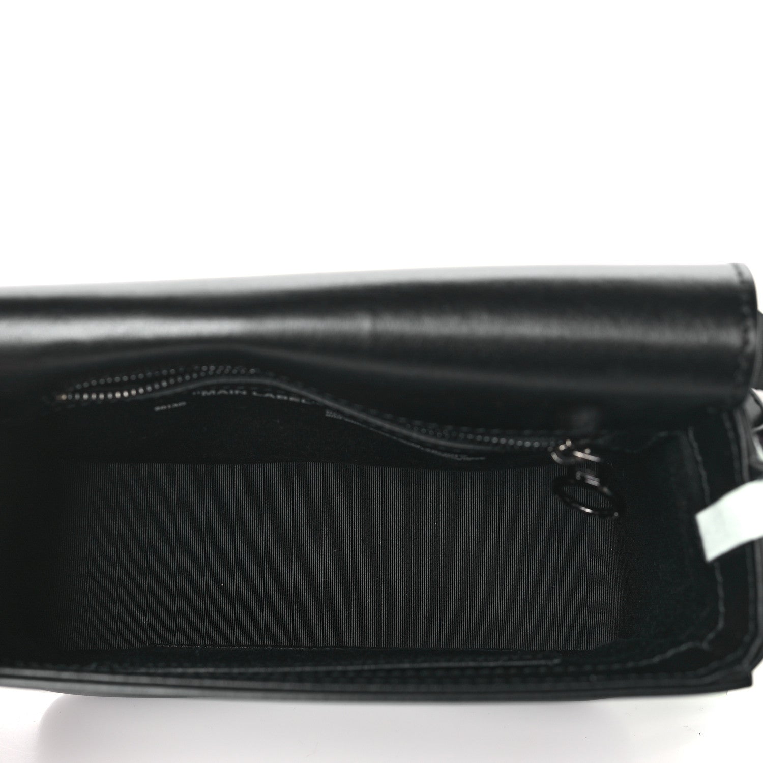 Off-White Calfskin Fringe Binder Clip Bag Black White 5 of 9