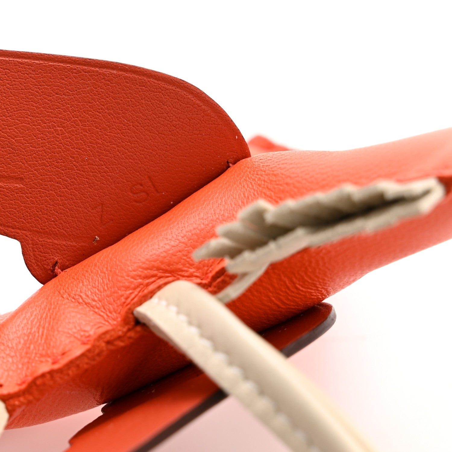 Hermes Milo Lambskin Grigri Rodeo Pegase Horse Bag Charm PM Orange Poppy Craie Terre Battue 4 of 6