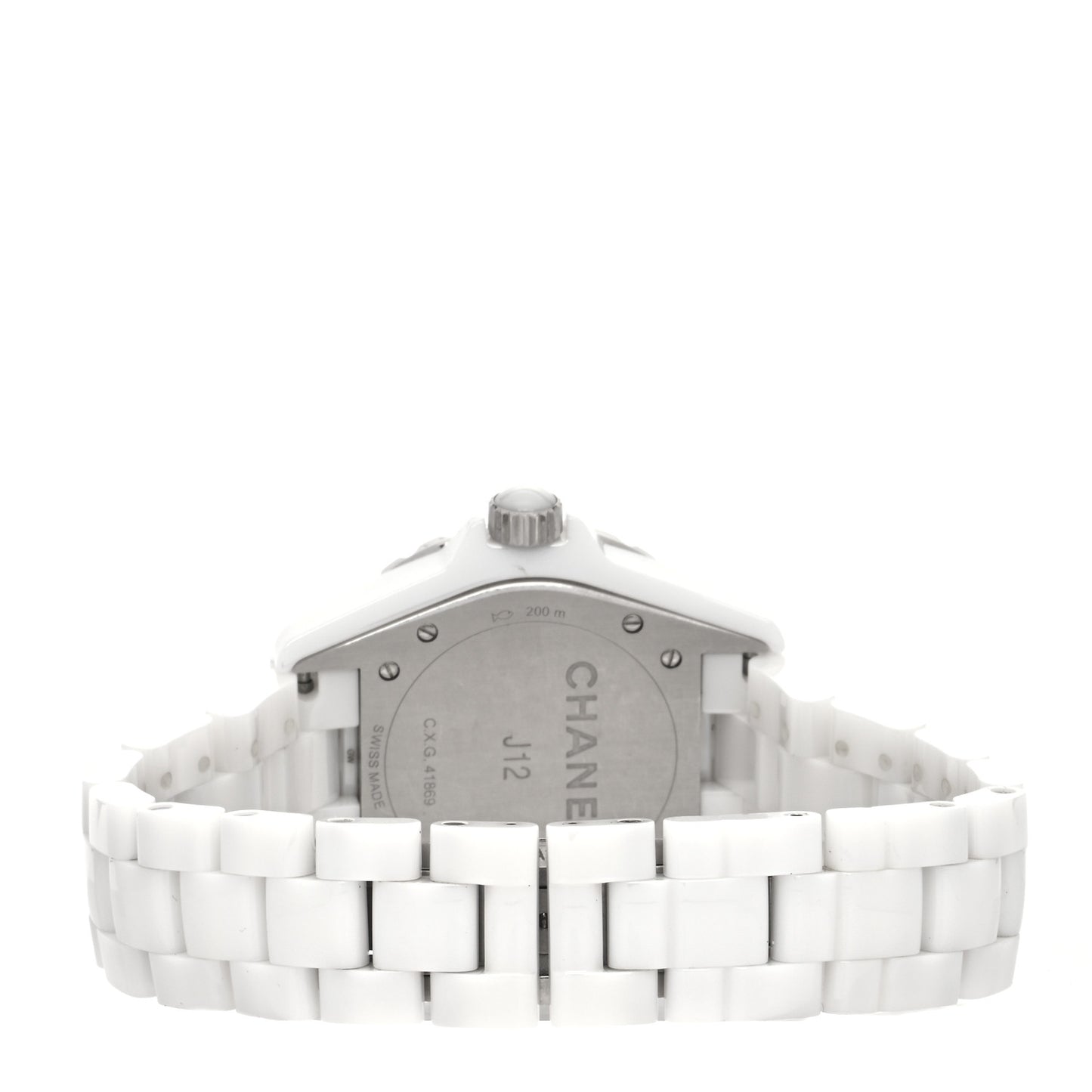 Stainless Steel Ceramic Diamond 38mm J12 Automatic Watch White