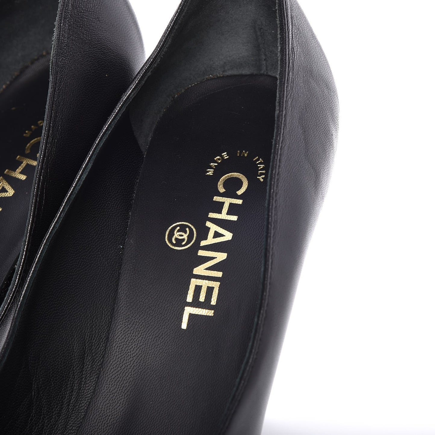 Lambskin Cap Toe CC Pumps 41 Black Beige
